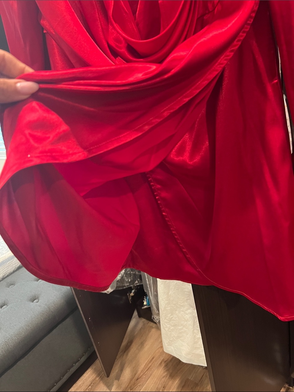 Nadine silk red mini dress - Picture 10 of 11